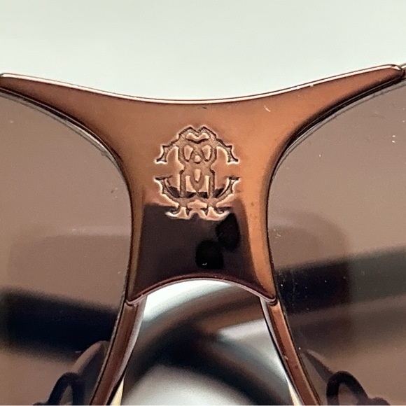 Roberto Cavalli Anfione Metallic Bronze Sunglasses EUC - Picture 2 of 12